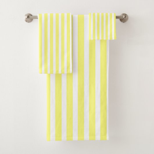 Geel + Witte Strepen Cadeau  Bad Handdoek (Insitu)