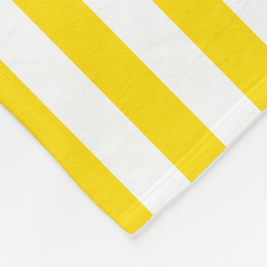 Geel Witte Striped Elegant Moderne Sjabloon Fleece Deken (Hoek)