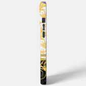 Geel Witte Zwart Gepersonaliseerde Damashuid iPhon Case-Mate iPhone Case (Achterkant / Links)