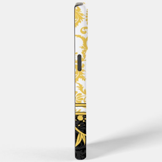 Geel Witte Zwart Gepersonaliseerde Damashuid iPhon Case-Mate iPhone Case (Achterkant / Rechts)