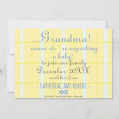 Geel wollen hart baby aankondiging zwangerschap (Achterkant)