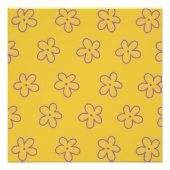 Geel Y2K Bold Wildflower Levendige Spring Art Perfect Poster (Voorkant)