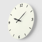 Geel Zacht Bord Wit Pastel Effen Kleur Grote Klok (Hoek)