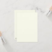 Geel Zacht Bord Wit Pastel Effen Kleur Kaart (Voorkant / Achterkant in situ)