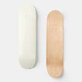 Geel Zacht Bord Wit Pastel Effen Kleur Persoonlijk Skateboard (Voorkant)