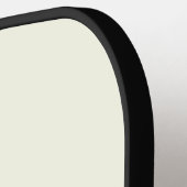 Geel Zacht Bord Wit Pastel Effen Kleur Pickleball Paddle (Links Detail)