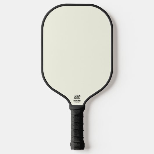 Geel Zacht Bord Wit Pastel Effen Kleur Pickleball Paddle (Voorkant)