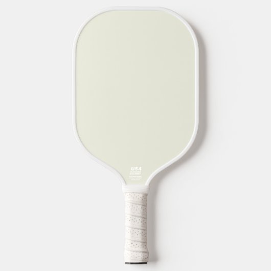 Geel Zacht Bord Wit Pastel Effen Kleur Pickleball Paddle (Voorkant)