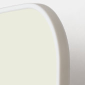 Geel Zacht Bord Wit Pastel Effen Kleur Pickleball Paddle (Links Detail)