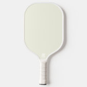 Geel Zacht Bord Wit Pastel Effen Kleur Pickleball Paddle (Achterkant)