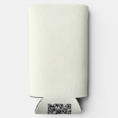 Geel Zacht Bord Wit Pastel Effen Kleur Seltzer Blikjeskoeler (Achterkant)