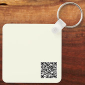 Geel Zacht Bord Wit Pastel Effen Kleur Sleutelhanger (Achterkant)