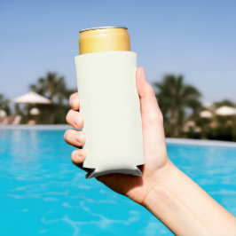 Geel zachte bleke witte pastelkleur effen kleur seltzer blikjeskoeler