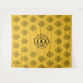 Geel zakelijk logo step & repeat achtergrond banne wandkleed (Voorkant (horizontaal))