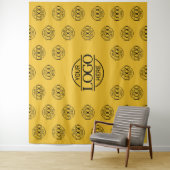 Geel zakelijk logo step & repeat achtergrond banne wandkleed (In situ)