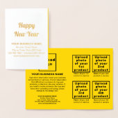 Geel Zakelijk Merk op Nieuwjaar Folie Kaart (Display)