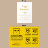 Geel Zakelijk Merk op Valentijn Folie Kaart