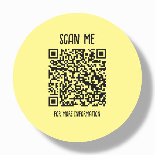 Geel Zakelijke QR-code scanbaar Ronde Sticker