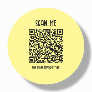 Geel | Zakelijke QR-code scanbaar Ronde Sticker