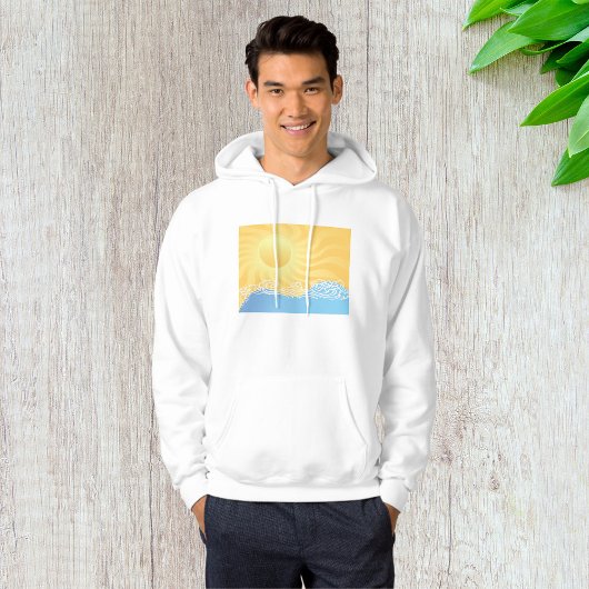 Geel zand en oceaan hoodie