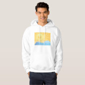 Geel zand en oceaan hoodie (Voorkant volledig)