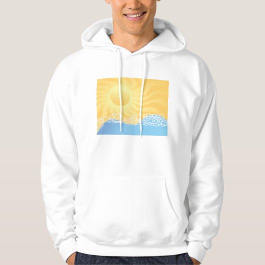 Geel zand en oceaan hoodie (Voorkant)