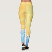 Geel zand en oceaan leggings (Achterkant)