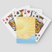 Geel zand en oceaan pokerkaarten (Achterkant)