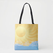 Geel zand en oceaan tote bag (Voorkant)