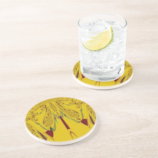 Geel Zandsteen Onderzetter (Zijkant)