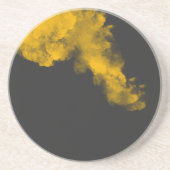 Geel zandsteen Onderzetter met unieke getextureerd (Voorkant)