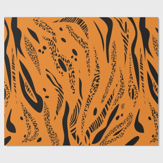 Geel Zebra Patroon Cadeaupapier (Vlak)