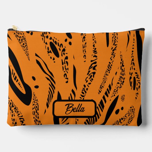 Geel Zebra Patroon Etui (Voorkant)