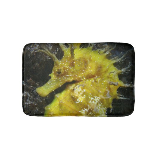 Geel zeepaard | Hippocampus Guttulatus Badmat (Voorkant)