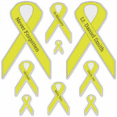 [Geel] Zelfmoord, POW/MIA Awareness Lint Vinyl Sticker (Voorkant)