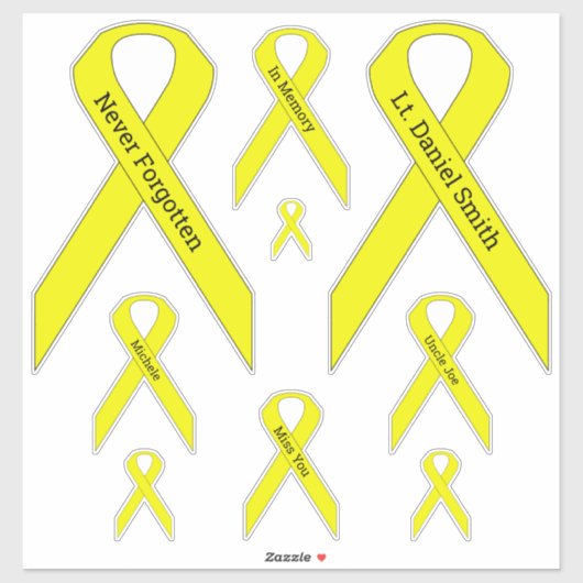 [Geel] Zelfmoord, POW/MIA Awareness Lint Vinyl Sticker (Vel)