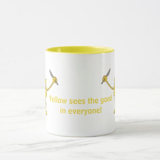 Geel ziet het goede in iedereen! mok (Midden)