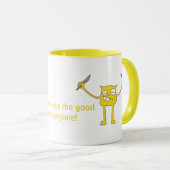 Geel ziet het goede in iedereen! mok (Voorkant rechts)