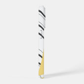 Geel Zig Zag Patroon iPhone Hoesje 15 Pro Case (Rechterkant)