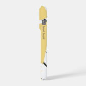 Geel Zig Zag Patroon iPhone Hoesje 15 Pro Case (Linkerkant)