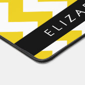 Geel zigzag, Geel Chevron, Jouw naam Bureaumat (Hoek)