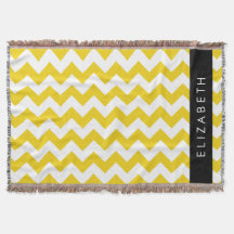 Geel zigzag, Geel Chevron, Jouw naam