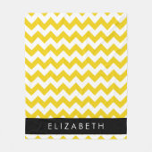 Geel zigzag, Geel Chevron, Jouw naam Fleece Deken (Voorkant)