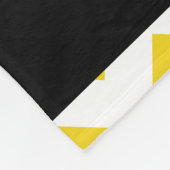 Geel zigzag, Geel Chevron, Jouw naam Fleece Deken (Hoek)