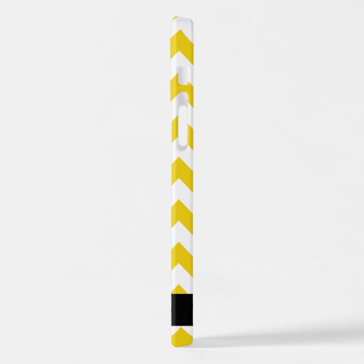 Geel zigzag, Geel Chevron, Jouw naam iPhone Hoesje (Linkerkant)