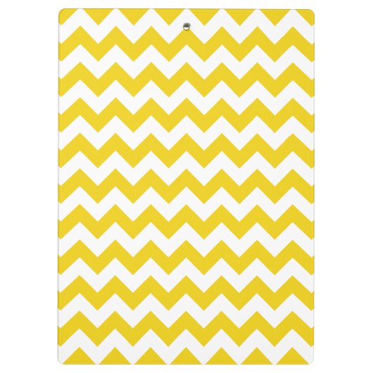 Geel zigzag, Geel Chevron, Jouw naam Klembord (Achterkant)