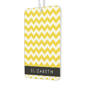 Geel zigzag, Geel Chevron, Jouw naam Luchtverfrisser (Links)