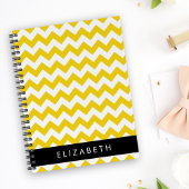 Geel zigzag, Geel Chevron, Jouw naam Planner