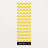 Geel zigzag, Geel Chevron, Jouw naam Yogamat (Voorkant)