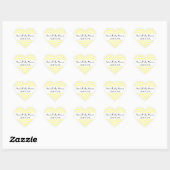 Geel zigzag, Gele Chevron, Baby shower Hart Sticker (Vel)
